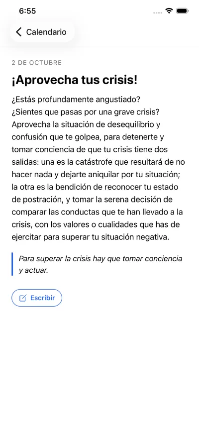 Motivación mostrada con el selector de idioma